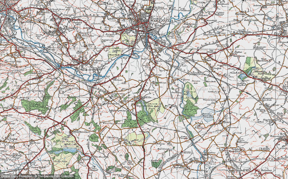 Old Map of Pledwick, 1925 in 1925