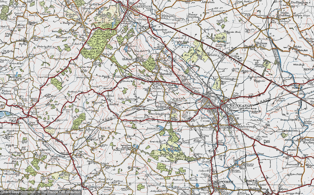 Old Map of Plough Hill, 1920 in 1920