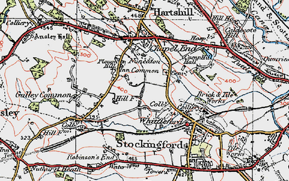 Old map of Plough Hill in 1920