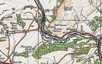 Old map of Plowden in 1920