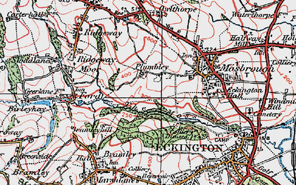 Old map of Plumbley in 1923