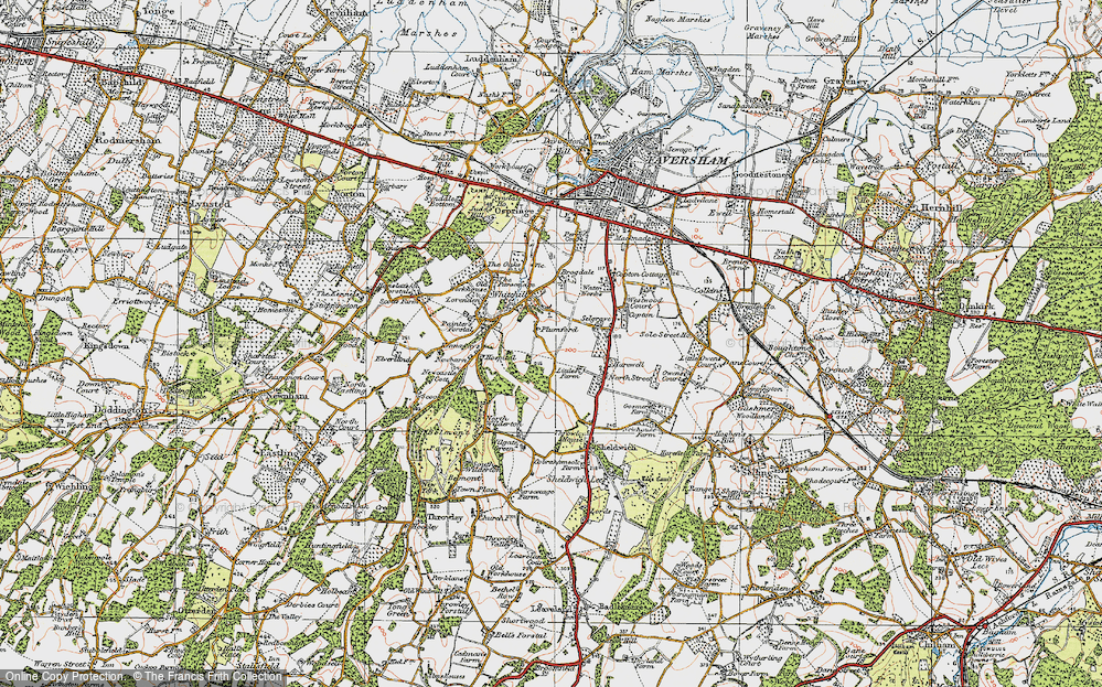 Old Map of Plumford, 1921 in 1921