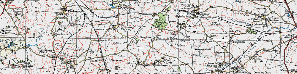 Old map of Plumpton in 1919