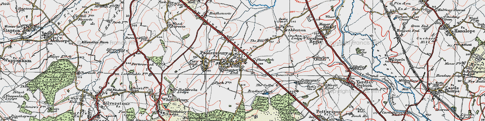 Old map of Plumpton End in 1919