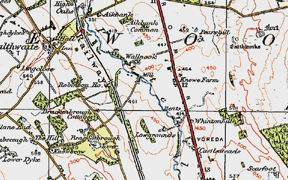 Old map of Aikbank Common in 1925
