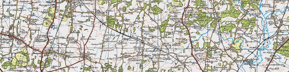 Old map of Blackbrook Wood in 1920