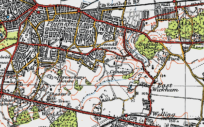 Old map of Plumstead Common in 1920