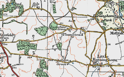 Old map of Plumstead Green in 1922