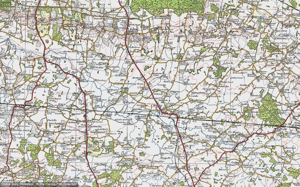 Old Map of Plumtree Green, 1921 in 1921