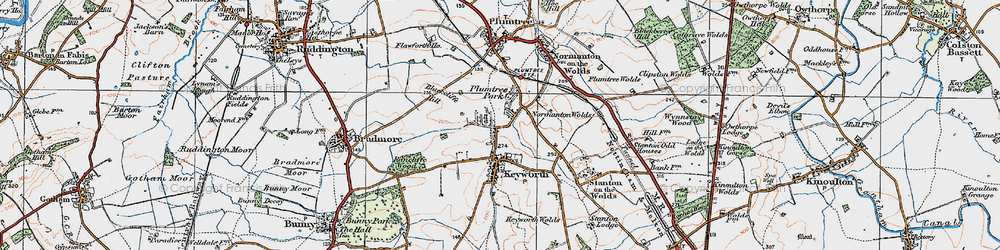 Old map of Plumtree Park in 1921