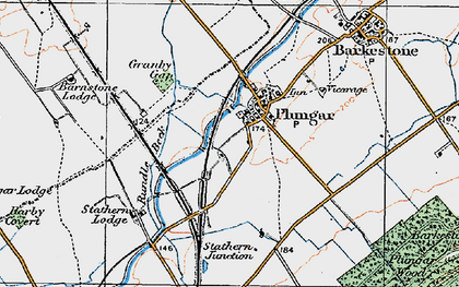 Old map of Langar Airfield in 1921