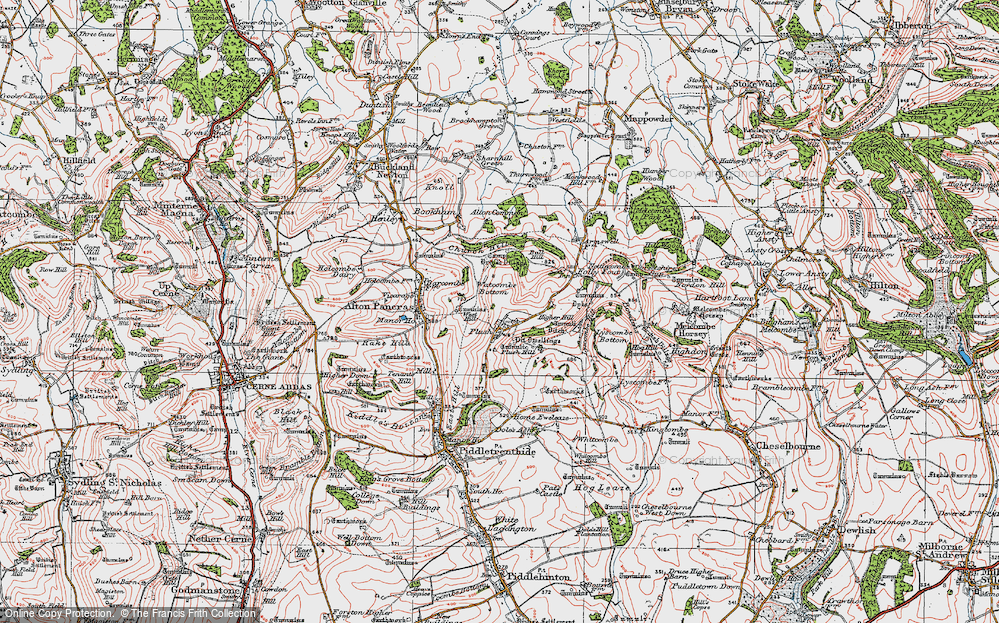 Old Map of Plush, 1919 in 1919