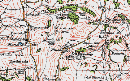 Old map of Plush in 1919