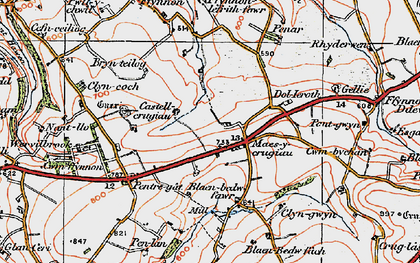 Old map of Plwmp in 1923