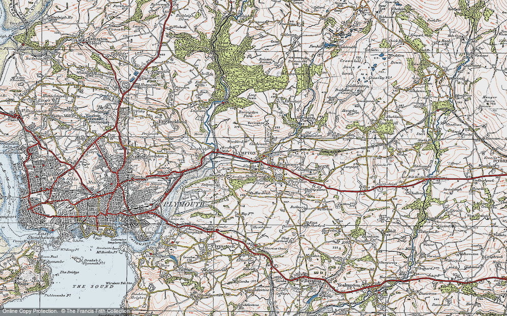 Old Map of Plympton, 1919 in 1919