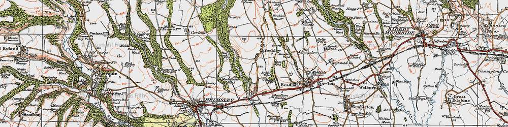 Old map of Pockley in 1925