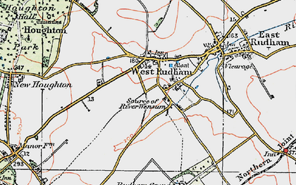 Old map of Pockthorpe in 1921
