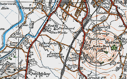 Old map of Podsmead in 1919