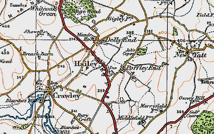 Old map of Poffley End in 1919