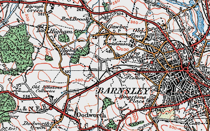 Old map of Pogmoor in 1924