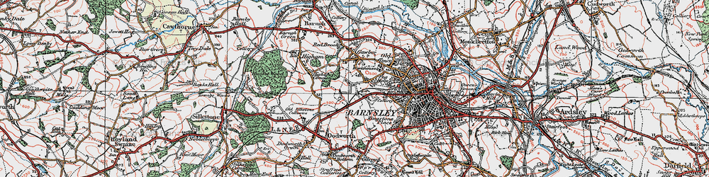 Old map of Pogmoor in 1924