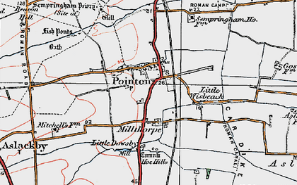 Old map of Pointon in 1922