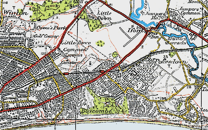 Old map of Pokesdown in 1919
