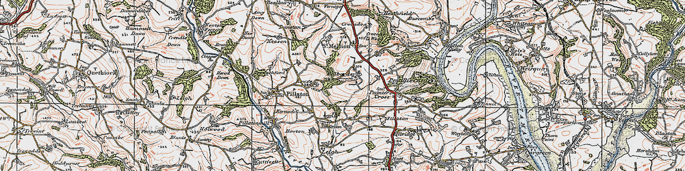 Old map of Polborder in 1919