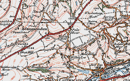 Old map of Pole Moor in 1925