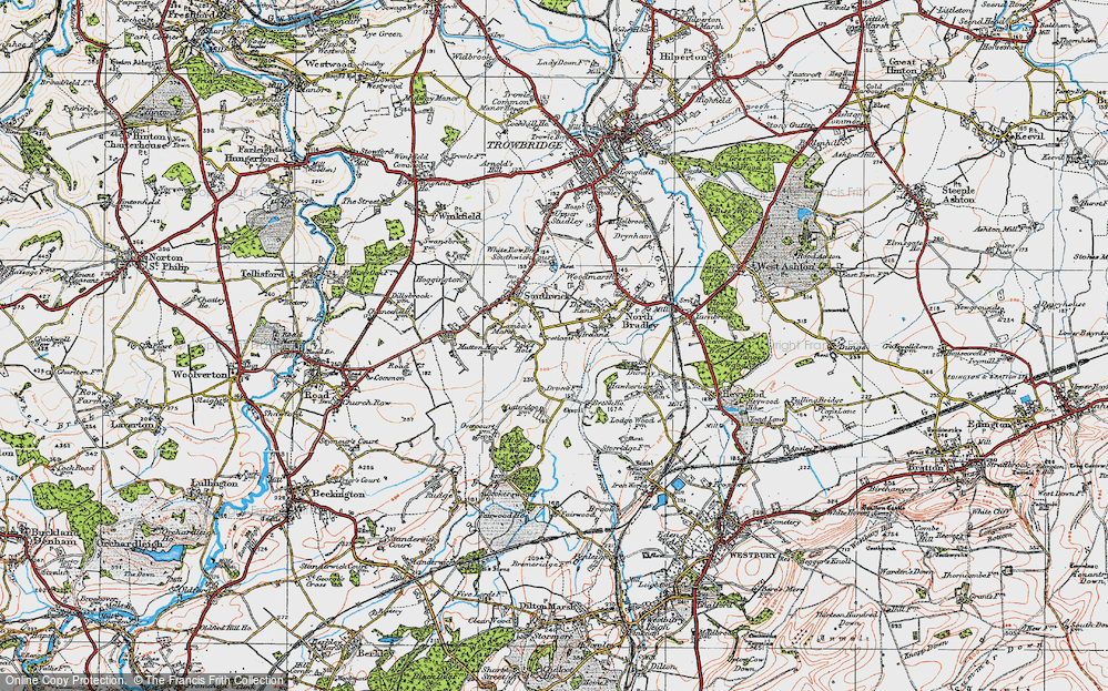 Old Map of Pole's Hole, 1919 in 1919