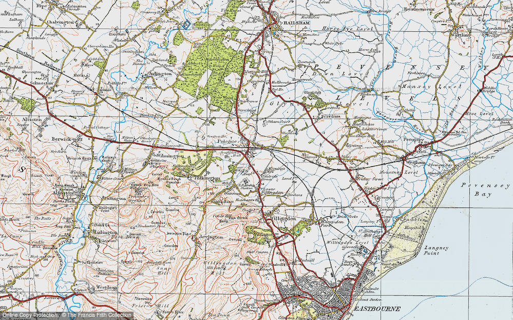 Old Map of Polegate, 1920 in 1920