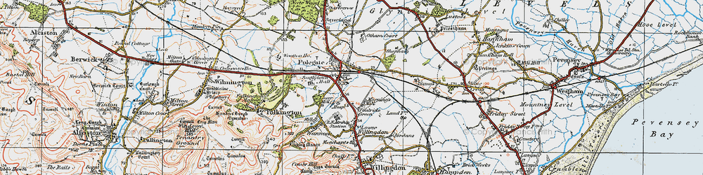Old map of Polegate in 1920