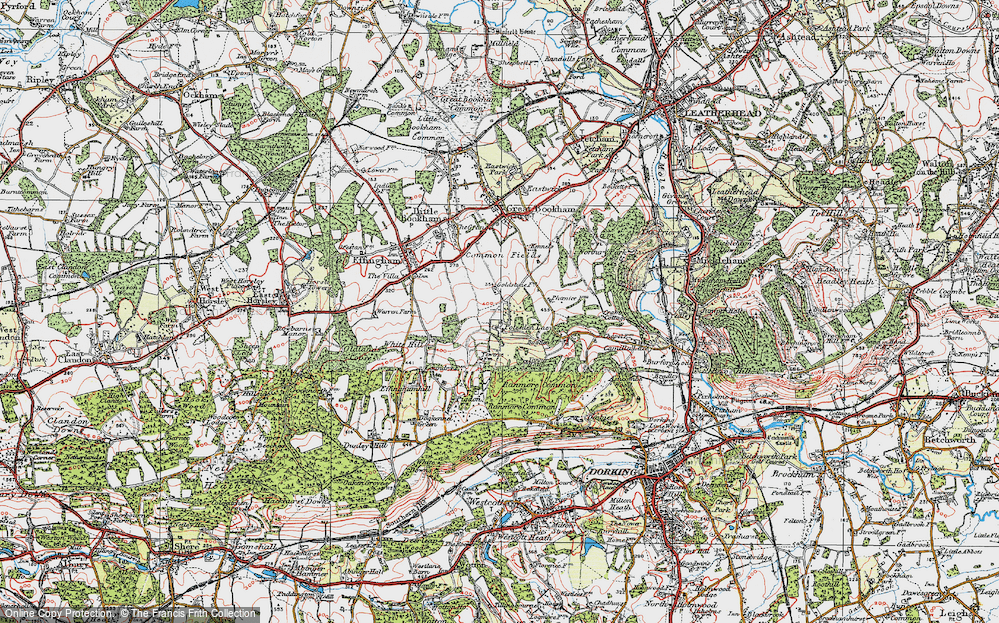 Old Map of Polesden Lacey, 1920 in 1920