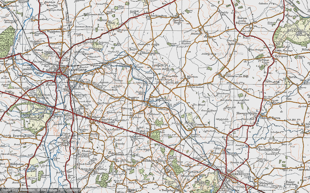 Old Map of Polesworth, 1921 in 1921