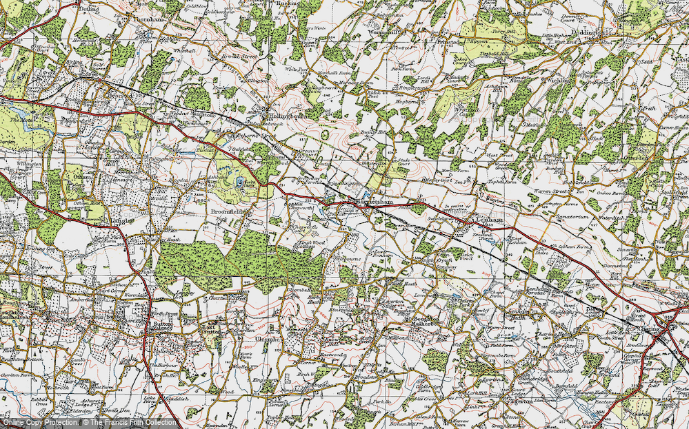 Old Map of Pollhill, 1921 in 1921