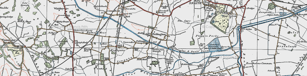 Old map of Balne Hall in 1924
