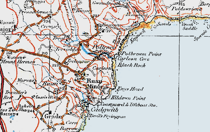 Old map of Poltesco in 1919