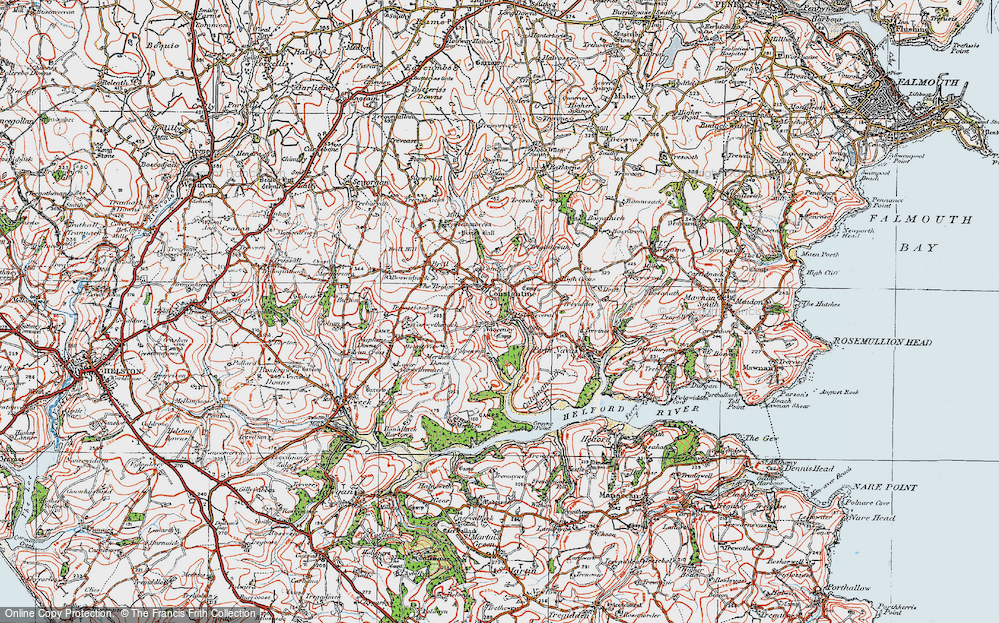 Old Map of Polwheveral, 1919 in 1919