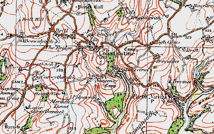 Old map of Polwheveral in 1919