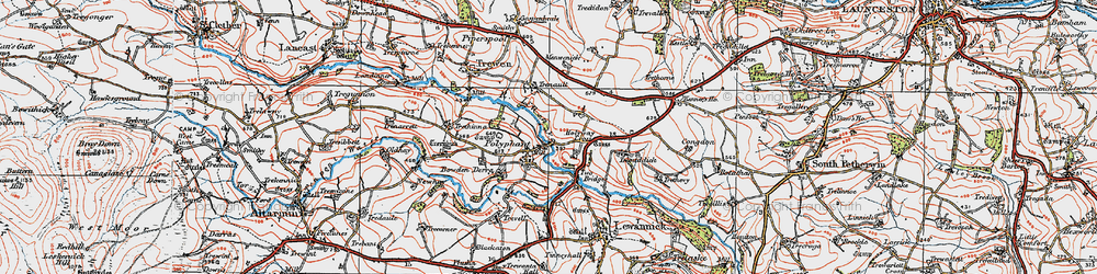 Old map of Polyphant in 1919
