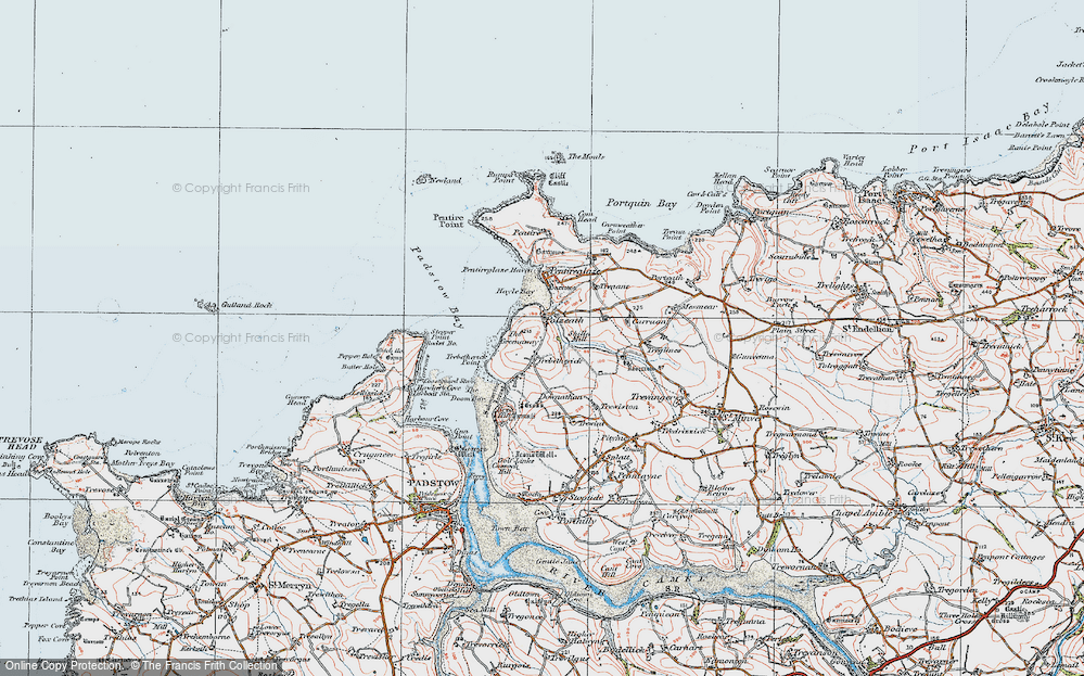 Old Map of Polzeath, 1919 in 1919