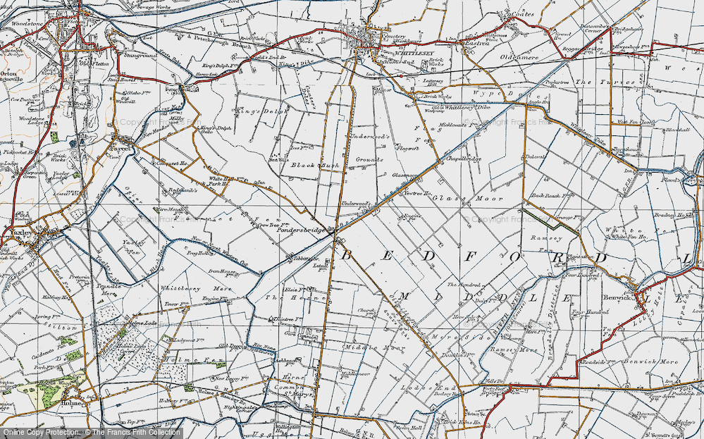 Old Map of Historic Map covering Bevill's Leam in 1920