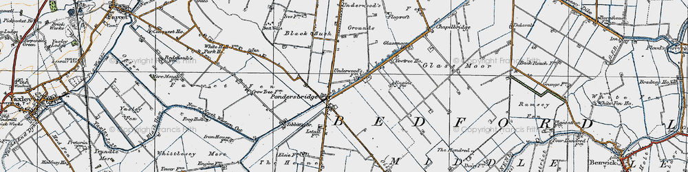 Old map of Pondersbridge in 1920