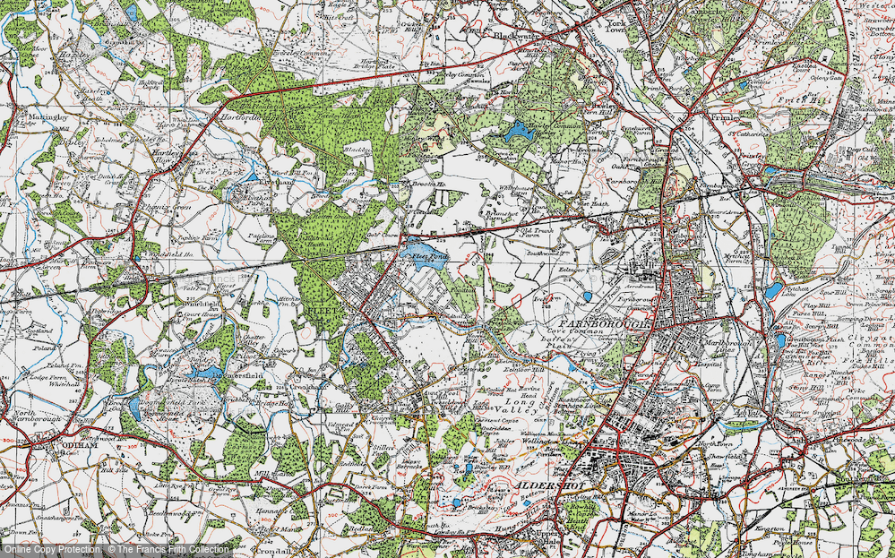 Old Map of Pondtail, 1919 in 1919