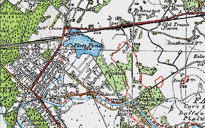 Old map of Pondtail in 1919