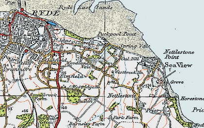 Old map of Pondwell in 1919