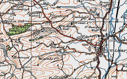 Old map of Ponsford in 1919