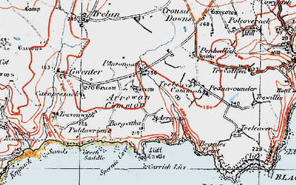 Old map of Ponsongath in 1919