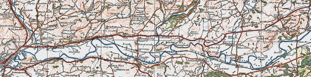 Old map of Abercothi Ho in 1923