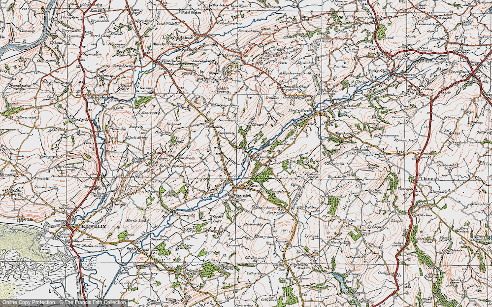 Old Map of Pont-Henri, 1923 in 1923